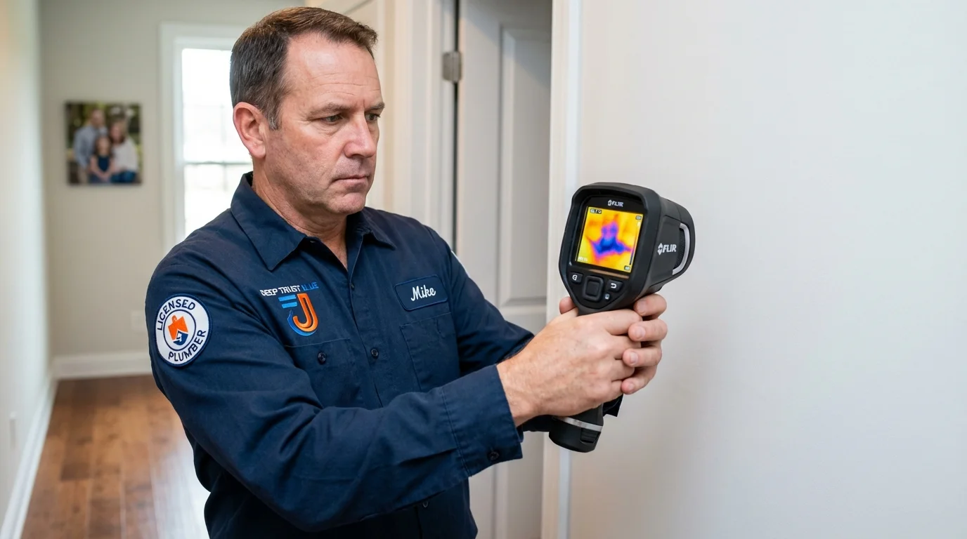 Thermal imaging leak detection by Johns Plumbing LLC in Solon